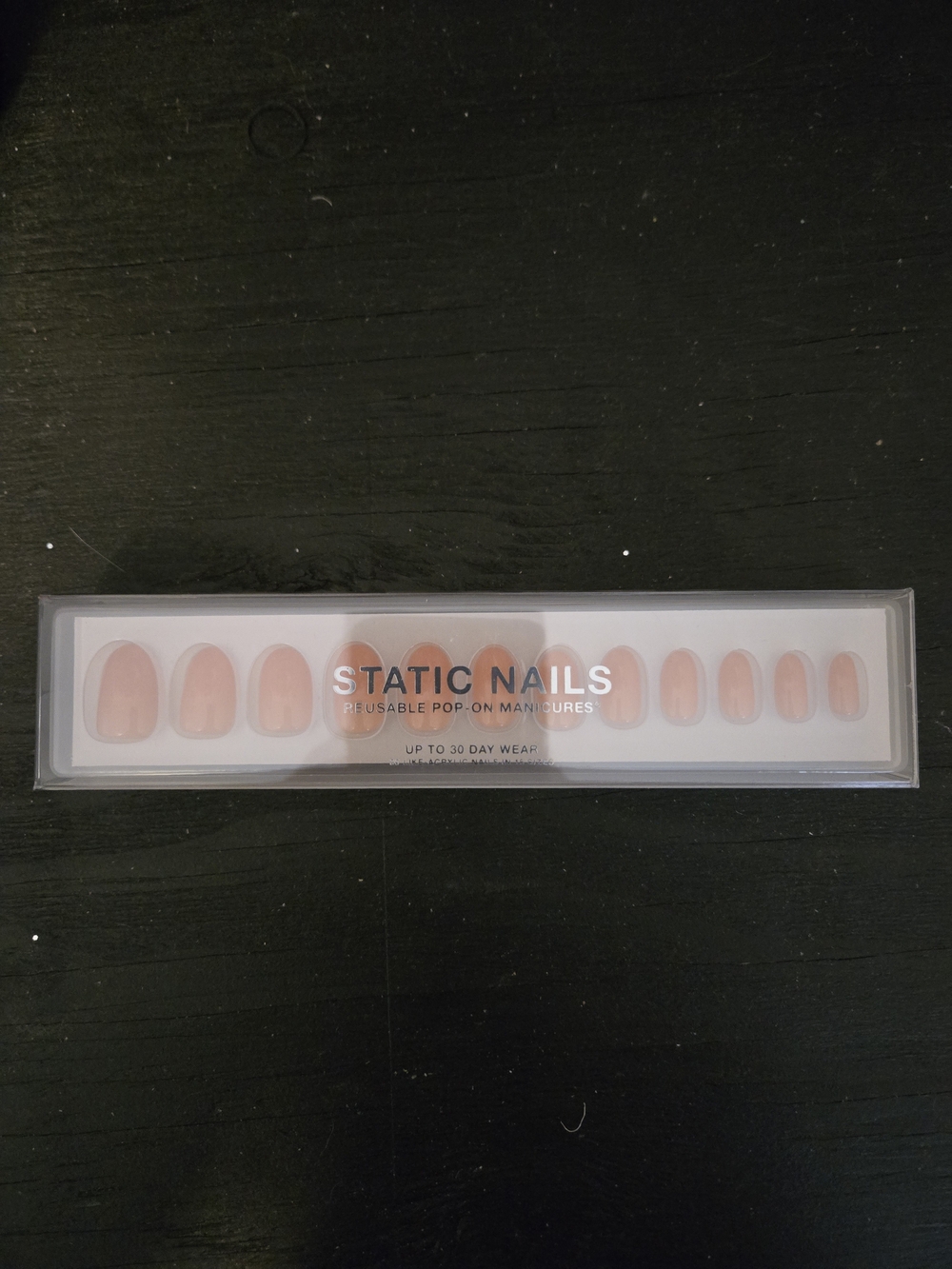 Static Nails Peach Nude Reusable Press-On Manicure